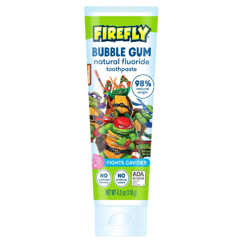 Kids Anticavity Natural Fluoride Toothpaste, TMNT, Bubble Gum Flavor