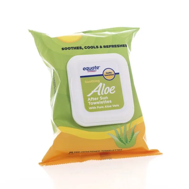 Soothing Aloe After Sun Towelettes With Pure Aloe Vera (2019 formulation)