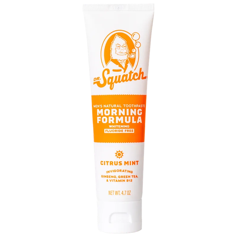 Fluoride Free Morning Formula Whitening Men's Toothpaste, Citrus Mint