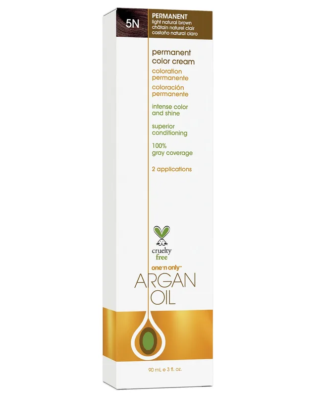 Argan Oil Permanent Color Cream, Light Natural Brown 5 N
