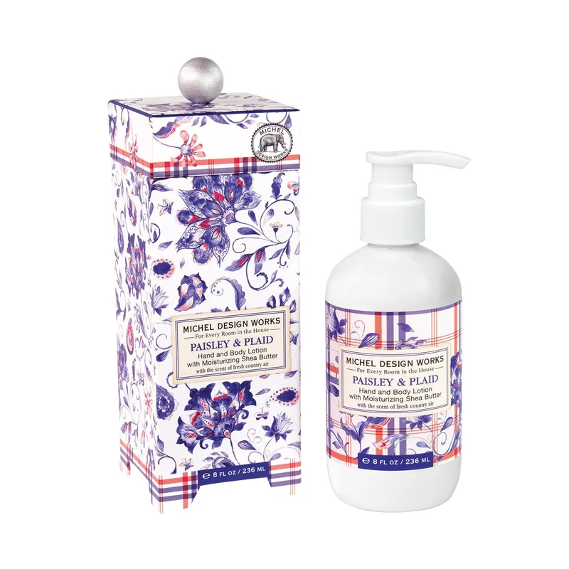 Hand and Body Lotion, Paisley & Plaid