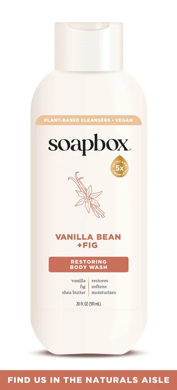 Moisture Multiplying Body Wash for Women & Men, All Skin Types, Vanilla Bean + Fig