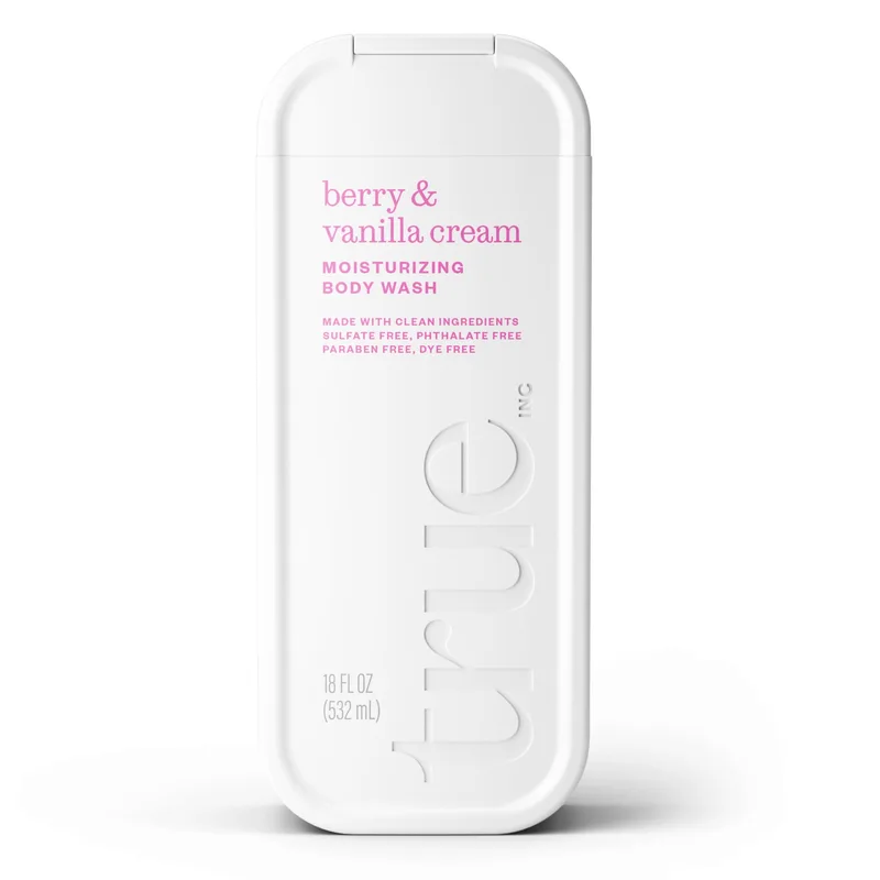 INC True Berry & Vanilla Cream Body Wash, Sulfate-Free, Moisturizing and Hydrating Formula for Women & Men