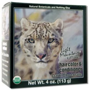 Light Mountain Natural Hair Color & Conditioner, Dark Chocolate (2020 formulation)