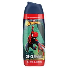 Ultimate Spider Man 3 in 1 Body Wash + Shampoo + Conditioner, Super Power Punch