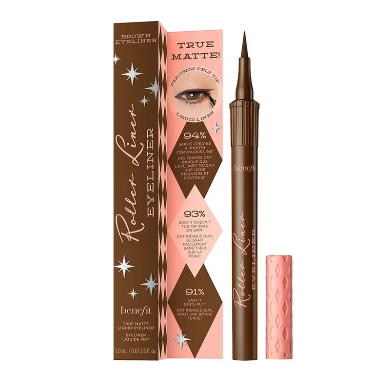 Roller Liner Matte Liquid Eyeliner, Brown