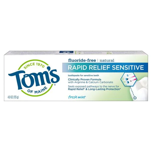 Fluoride Free Rapid Relief Sensitive Fresh Mint Toothpaste