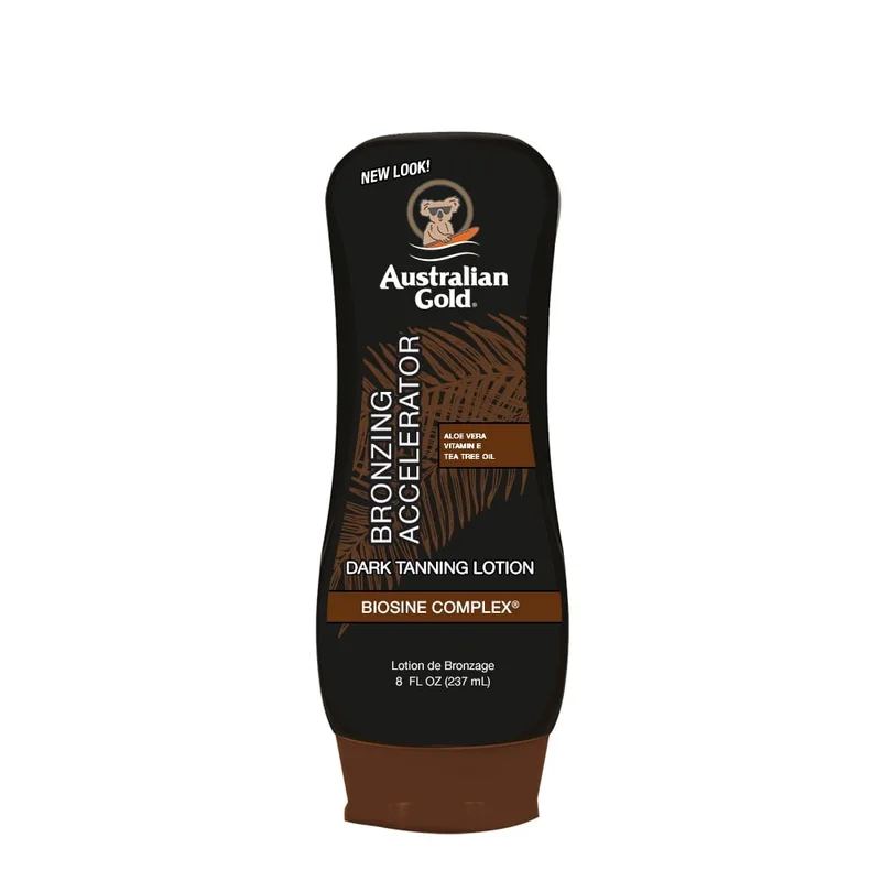 Dark Tanning Accelerator Lotion with Instant Bronzer Australian Gold