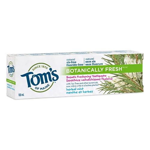 Botanically Fresh Botanically Fresh, Breath Freshening Toothpaste, Herbal Mint (2019 formulation)