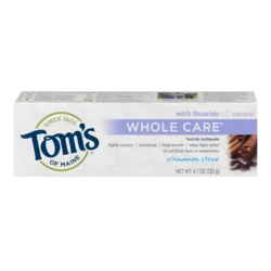 Whole Care Fluoride Toothpaste, Cinnamon Clove, Cinnamon Clove (2019 formulation)