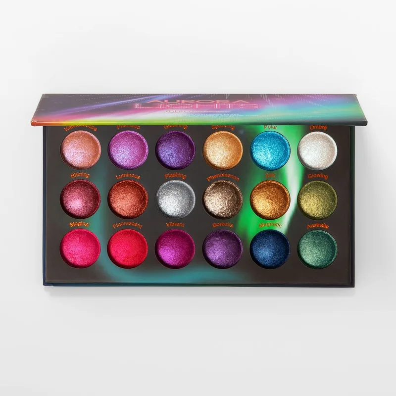 BH Cosemtics Aurora Lights 18 Color Baked Eyeshadow Palette (2019 formulation)