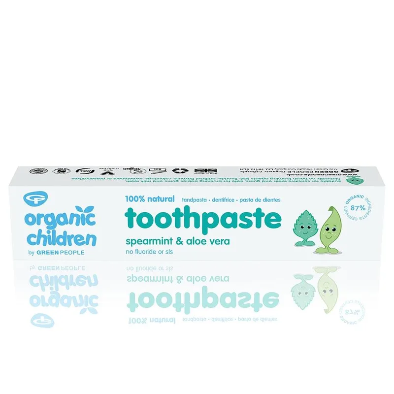 People Organic Children Toothpaste, Spearmint & Aloe Vera