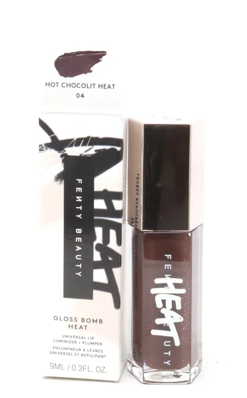 by Rihanna Gloss Bomb Heat Universal Lip Luminizer + Plumper - 04 Hot Chocolit Heat (Sheer Rich Brown)