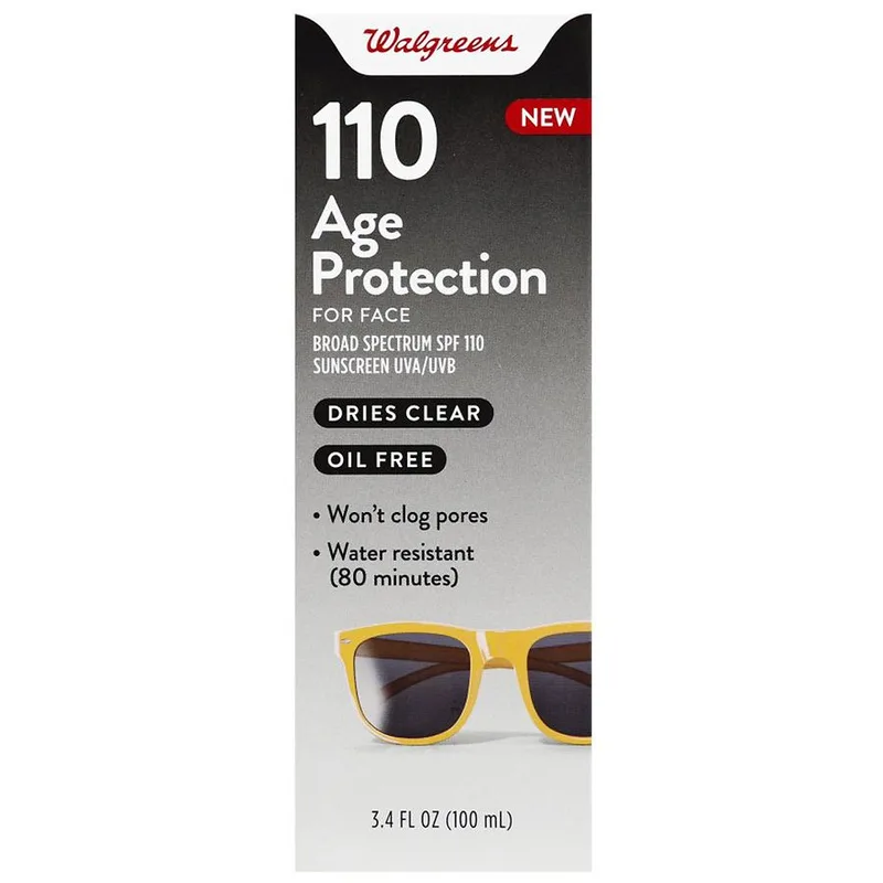 Age Protection for Face Sunscreen, Spf 110