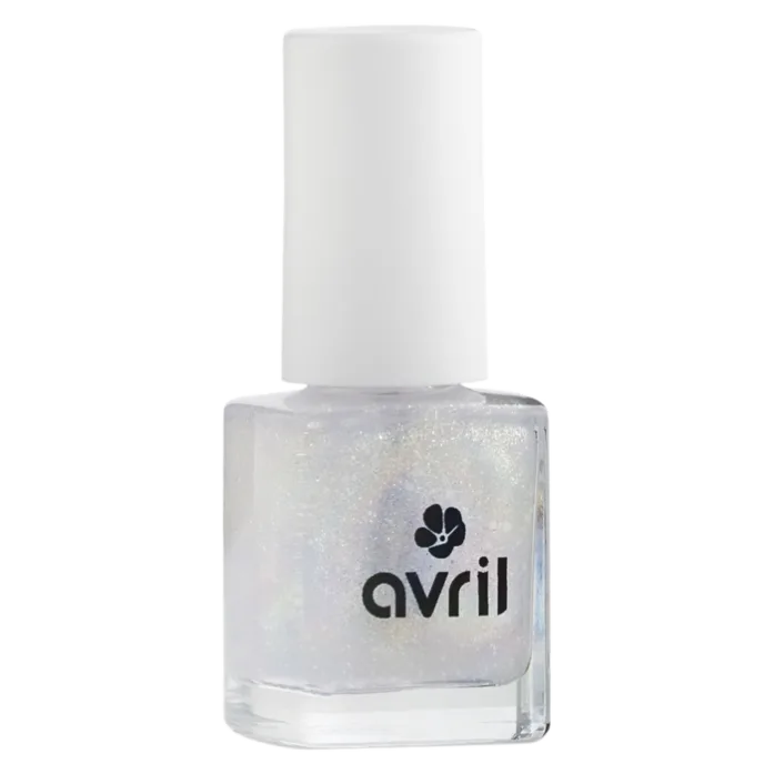 Gold glitter top coat, Transparent