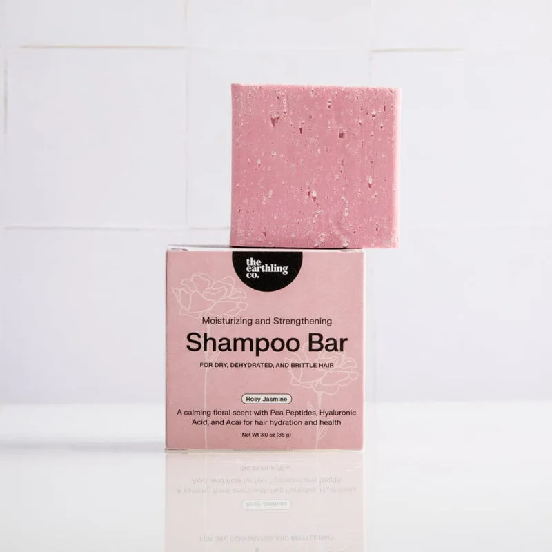 Moisturizing and Strengthening Shampoo Bar, Rosy Jasmine