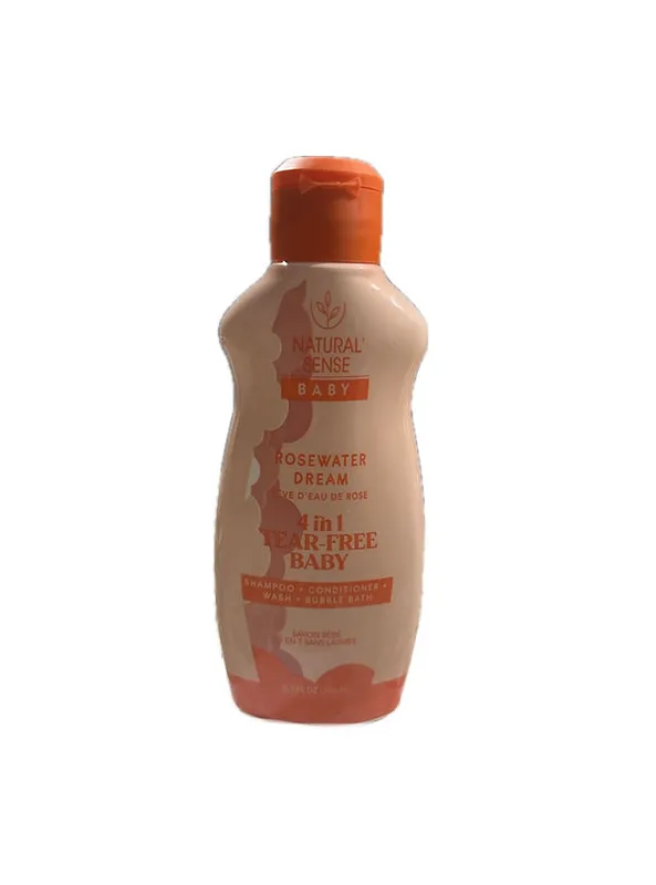 4 in 1 Tear Free Baby Shampoo + Conditioner + Wash + Bubble Bath, Rosewater Dream