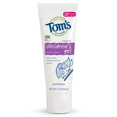 Natural Children's Gel Fluoride Toothpaste, Fruitilicious (2020 formulation)