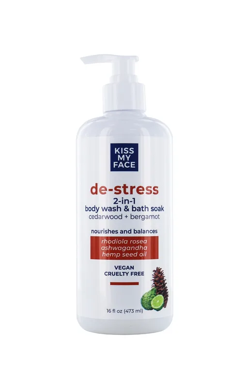 De-Stress 2-in-1 Body Wash & Bath Soak, Cedarwood + Bergamot