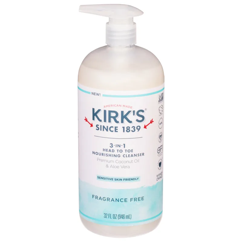 3-in-1 Nourishing Cleanser - Made With Coconut Oil & Aloe Vera, Fragrance Free