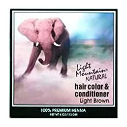Light Mountain Natural Hair Color & Conditioner, Light Brown (2020 formulation)