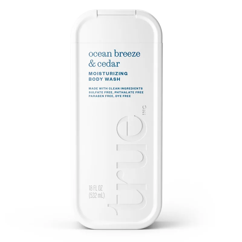 INC True Ocean Breeze & Cedar Body Wash, Sulfate-Free, Moisturizing and Hydrating Formula for Women & Men