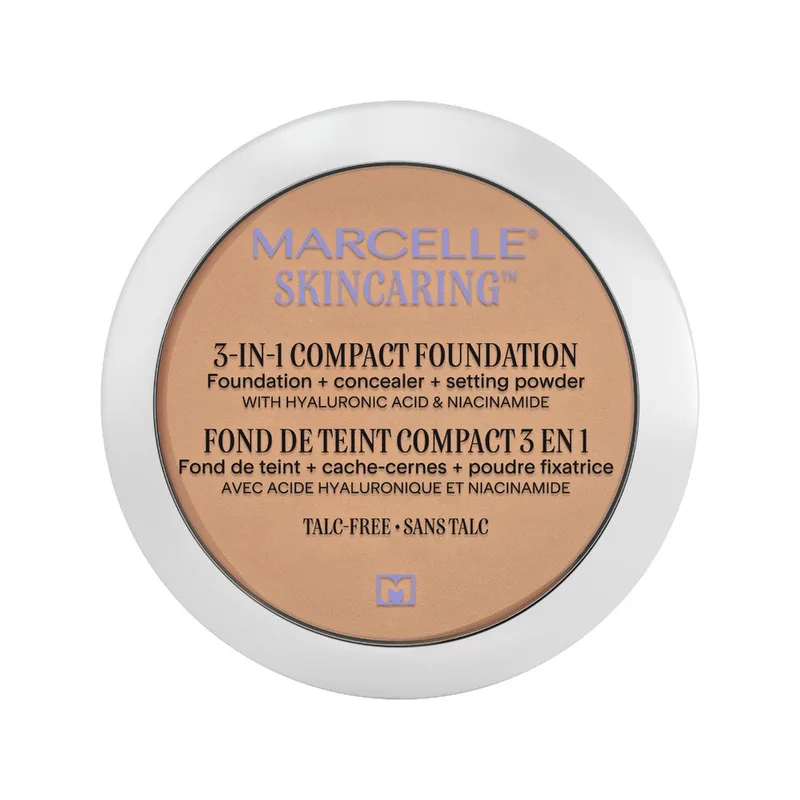 Skincaring 3-in-1 Compact Foundation, Nude Beige