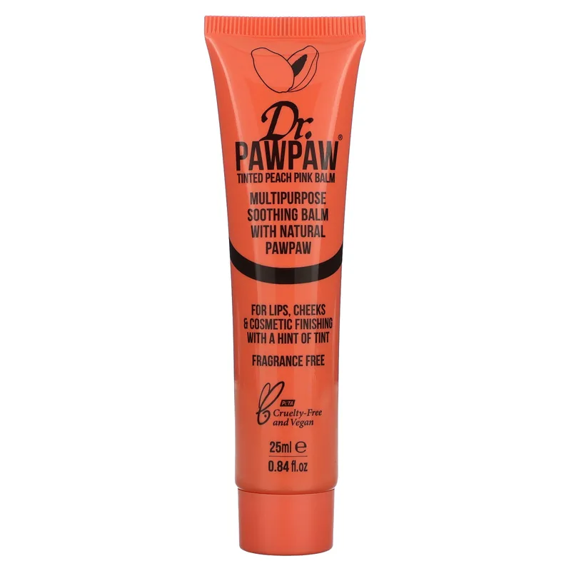 Multipurpose Soothing Balm with Natural PawPaw, Tinted Peach Pink