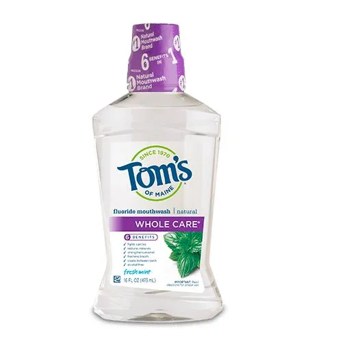 Whole Care Natural Fluoride Mouthwash, Fresh Mint (2019 formulation)