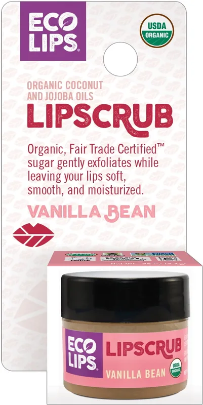 Organic Exfoliating Lip Scrub, Vanilla Bean