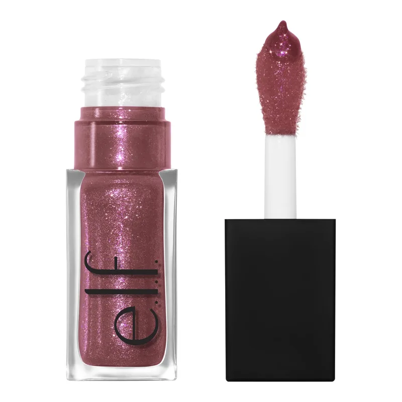 Cosmetics e.l.f. Glow Reviver Lip Oil Glimmer - Divine Wine