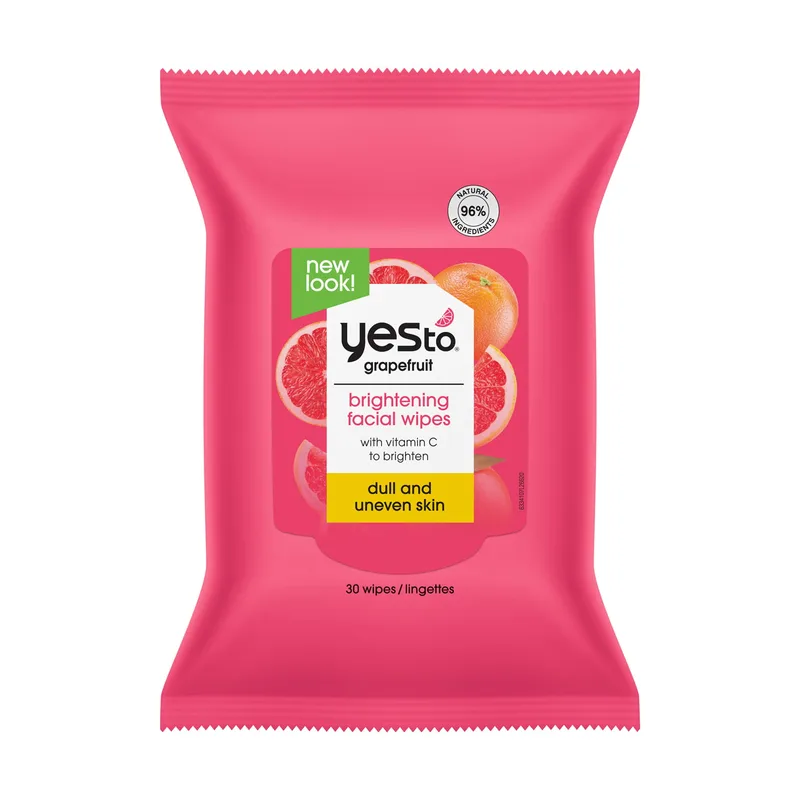 Grapefruit Brightening Facial Wipes, Single Pack