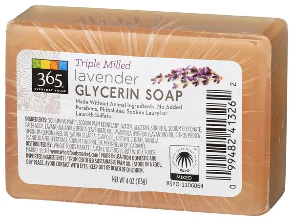 Vegetable Glycerin Soap (2020 formulation)