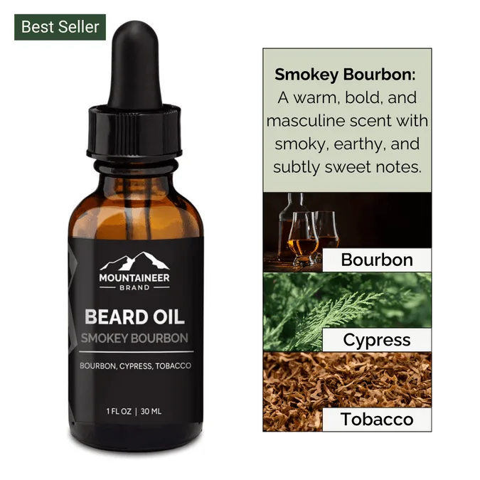 Natural Beard Oil, Smokey Bourbon