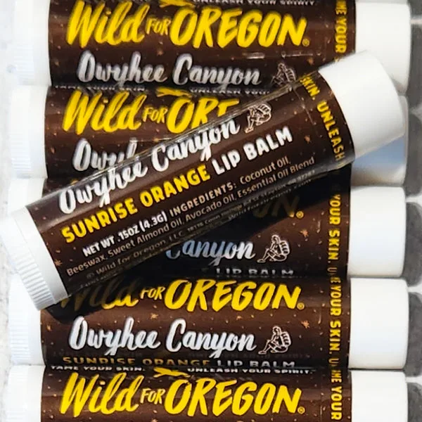 For Oregon Lip Balm, Owyhee Canyon Sunrise Orange