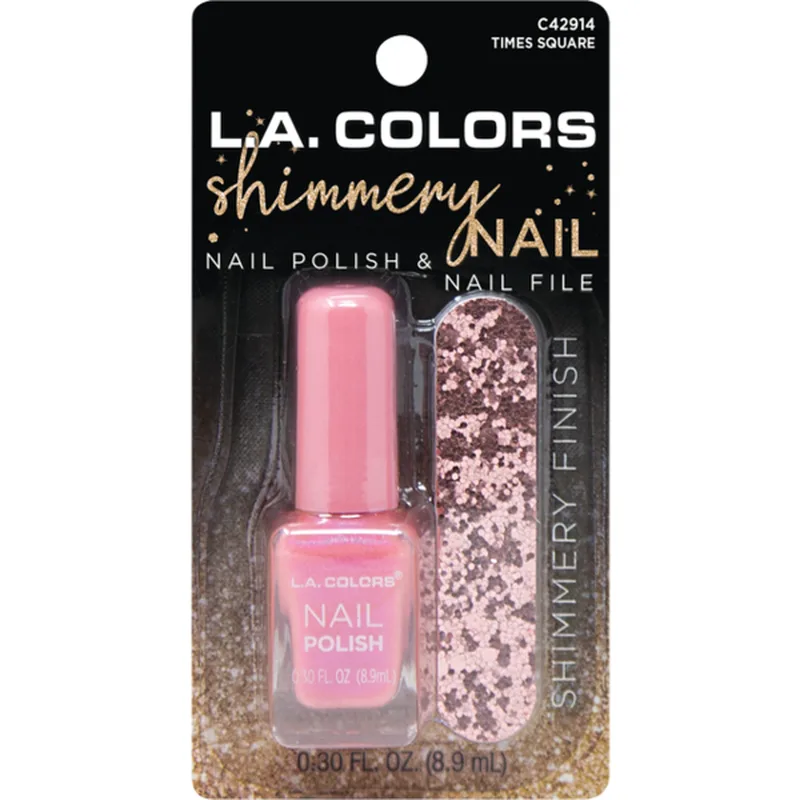 Shimmery Nail Polish & Nail File, Time Square C 42914 (2020 formulation)