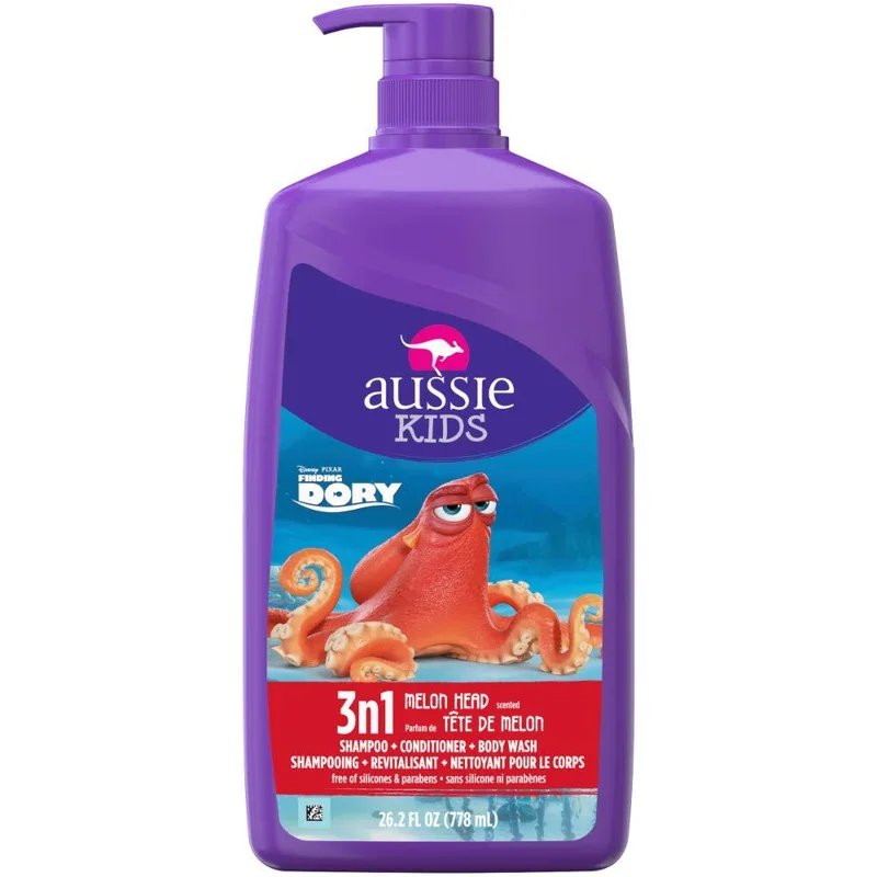 Finding Dory 3 N1 Kids Shampoo + Conditioner + Body Wash, Melon Head Scented