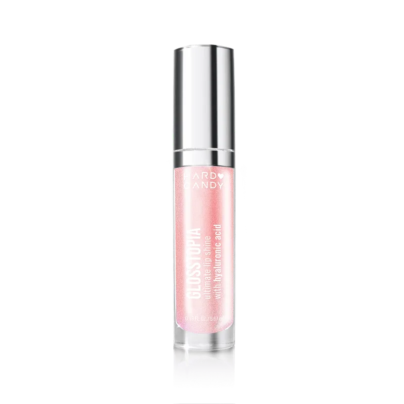 Glosstopia Lip Gloss, High-Shine Hydrating, Hyaluronic Acid, Opal Tease, Light Pink