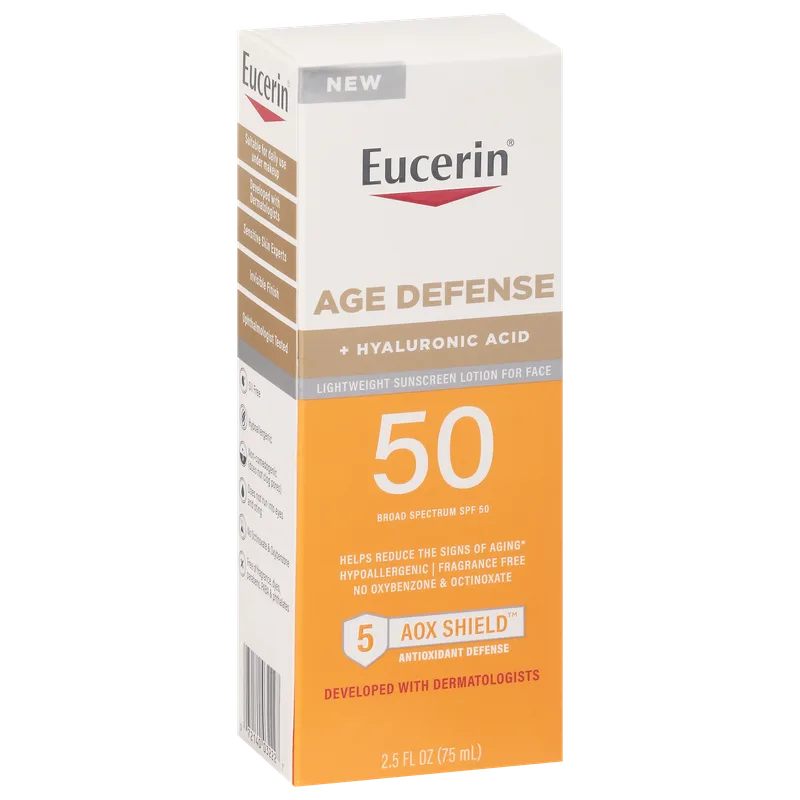 Age Defense Broad Spectrum Lightweight Sunscreen Lotion, Spf 50