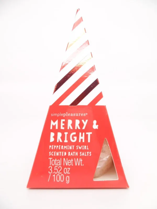 Merry & Bright Scented Bath Salts, Peppermint Swirl (2020 formulation)
