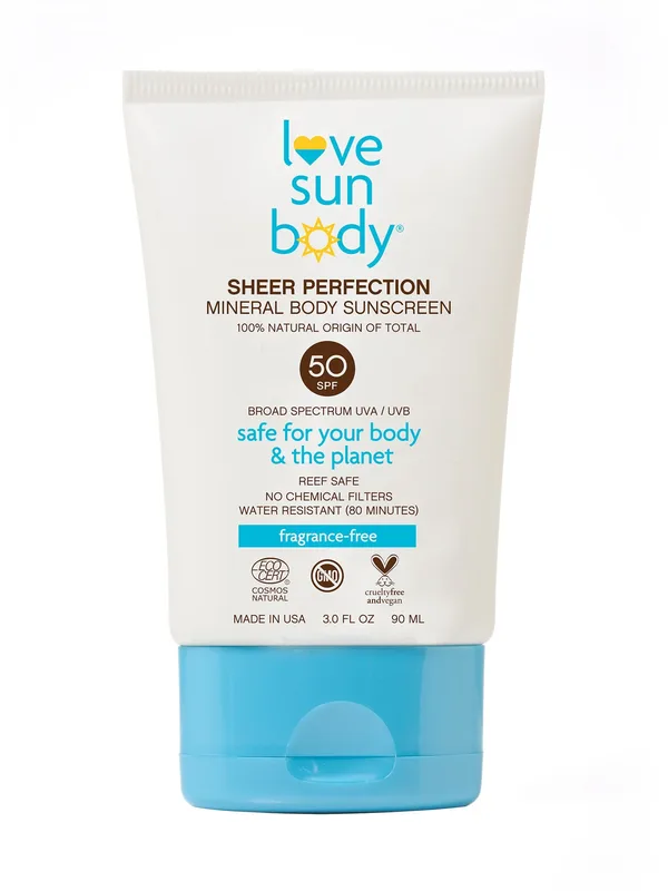 Sheer Perfection Mineral Body Sunscreen Lotion, Fragrance-Free, SPF 50