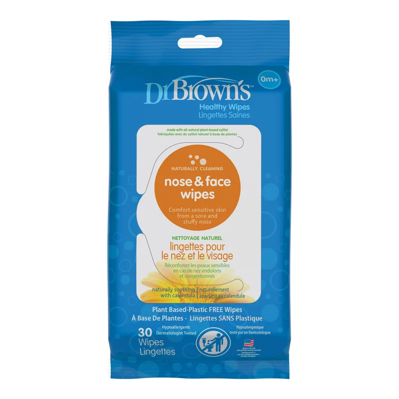 Healthy Nose & Face Wipes, Naturally Cleaning & Moisturizing
