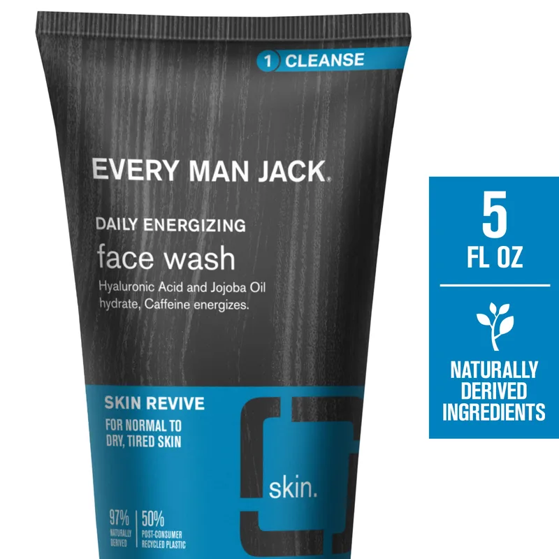 Daily Energizing Face Wash for Men, Fragrance Free