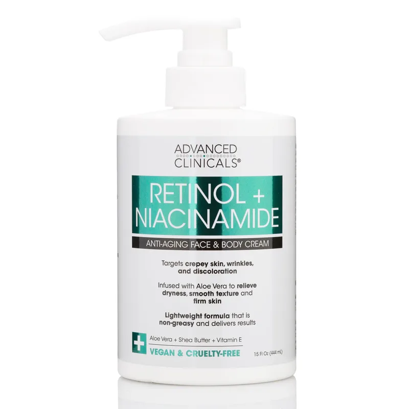 Retinol Body Lotion Firming Moisturizer & Crepey Skin Care Treatment, Anti Aging Retinol Body Cream Targets Look Of Wrinkles, Sagging, Stretch Marks, & Sun Damaged Dry Skin