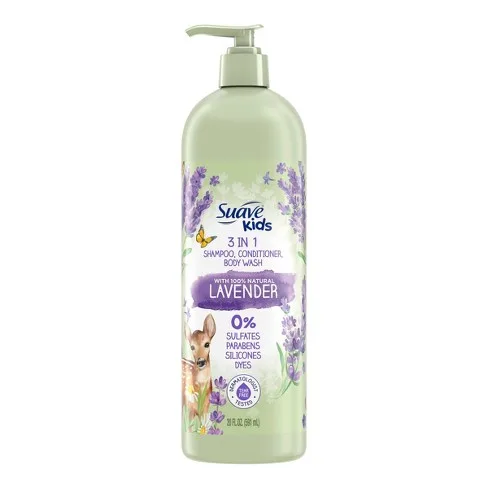 Kids 3-in-1 Pump Shampoo + Conditioner + Body Wash, Natural Lavender