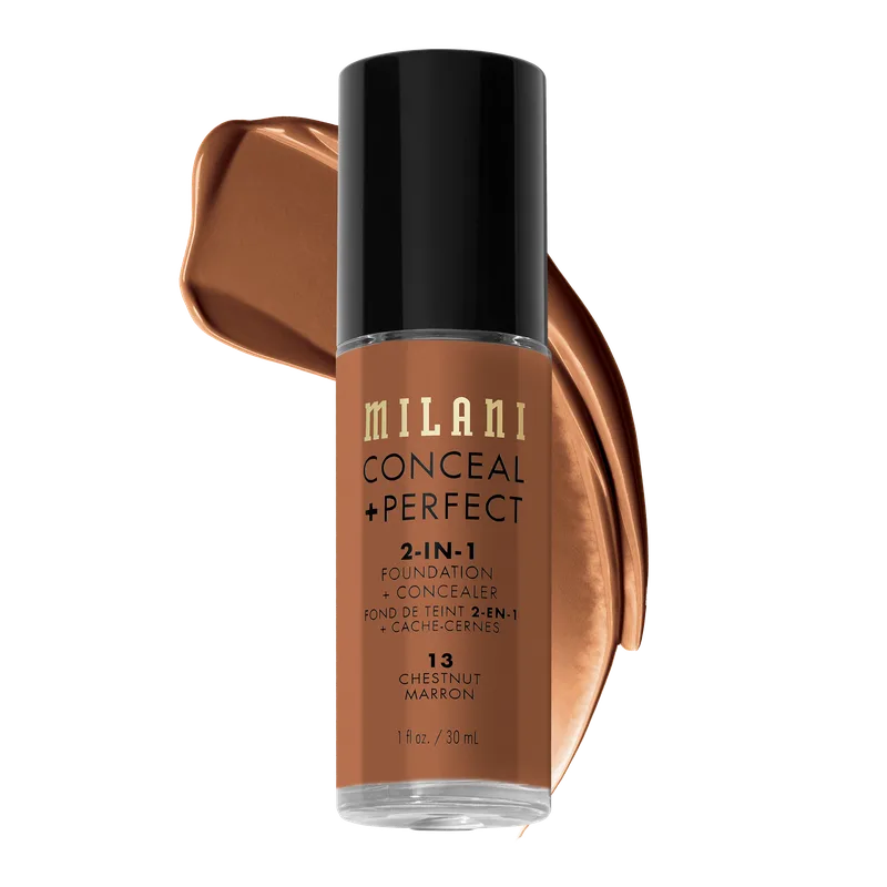 2 in 1 Foundation + Concealer, Warm Chestnut 17