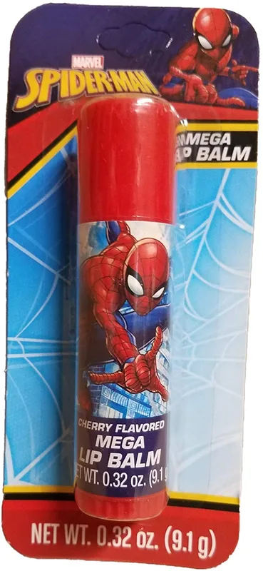 Spider Man Mega Lip Balm, Cherry (2020 formulation)