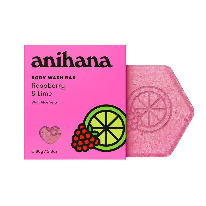 Body Wash Bar, Raspberry & Lime