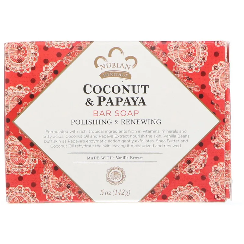 SheaMoisture Nubian Heritage Coconut & Papaya Bar Soap