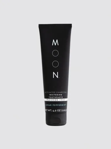 Fluoride Free Activated Charcoal Whitening Toothpaste, Lunar Peppermint (2019 formulation)